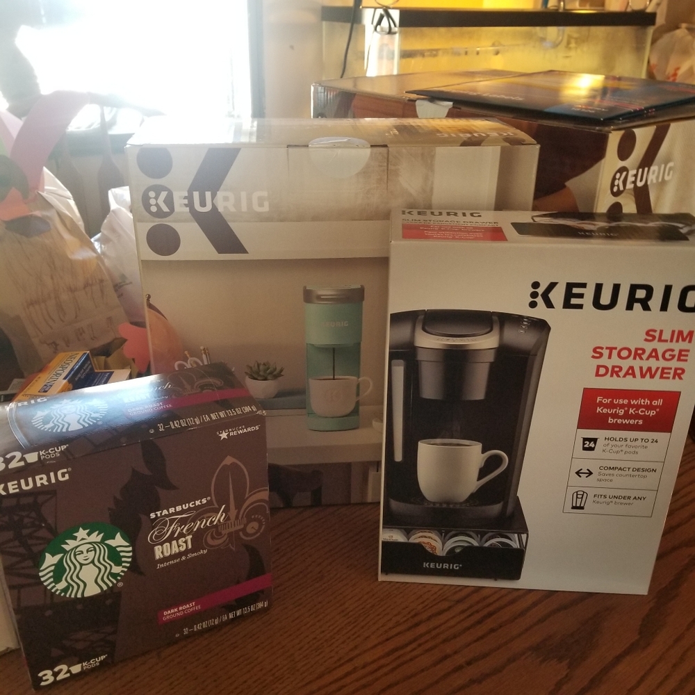 Keurig mini coffee maker and slim storage drawer a